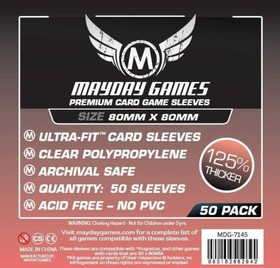 Premium Medium Square Card Sleeves (80 X 80 MM) (pack of 50)