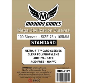 Standard Mega Civilization Sleeves (75 x 105 MM) (pack of 100)