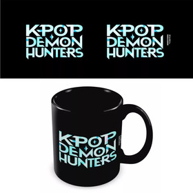 Pyramid K-POP DEMON HUNTERS (K POP LOGO) BLACK POD MUG