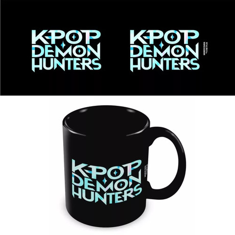 Pyramid K-POP DEMON HUNTERS (K POP LOGO) BLACK POD MUG