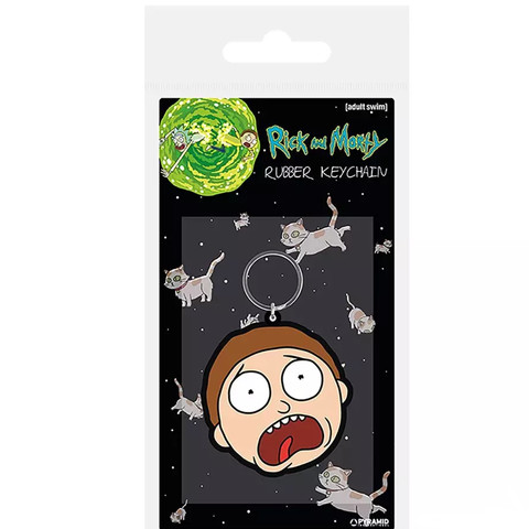 RICK AND MORTY (MORTY TERRIFIED FACE)  PVC KEYCHAIN