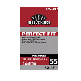 Perfect Fit Premium Mini European Card Sleeves (44x68mm) -55 Pack, 100 Microns
