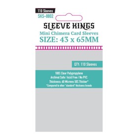 Sleeve Kings Mini Chimera Card Sleeves (43x65mm) - 110 Pack, 60 Microns