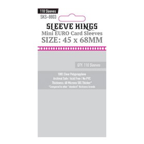 Sleeve Kings Mini Euro Card Sleeves (45x68mm) - 110 Pack, 60 Microns