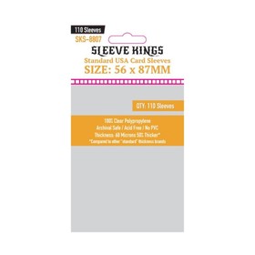 Sleeve Kings Standard USA Card Sleeves (56x87mm) - 110 Pack, 60 Microns