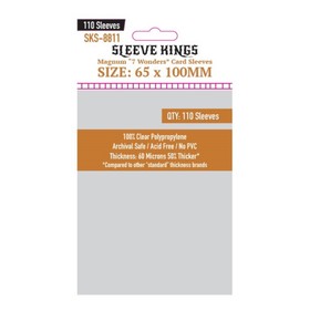 Sleeve Kings Magnum 7 Wonders Card Sleeves (65x100mm) - 110 Pack, 60 Microns