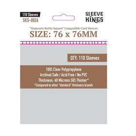 Sleeve Kings Hogwarts Battle Square Compatible Sleeves (76x76mm) -110 Pack, 60 Microns