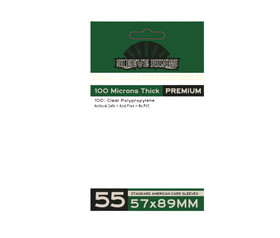 Standard American Card Sleeves (57x89mm) -55 Pack, 100 Microns