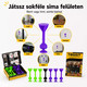 Tossit Starter Pack – Lila, Zöld | Szilikon Tapadókorongos Darts Játék 2 Főre | 7 Játékmód 