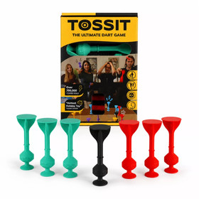 Tossit Starter Pack – Piros, Türkiz | Szilikon Tapadókorongos Darts Játék 2 Főre | 7 Játékmód 