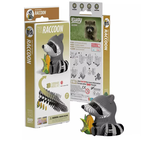 EUGY Raccoon 3D puzzle