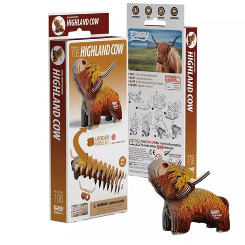 EUGY Highland Cow 3D puzzle