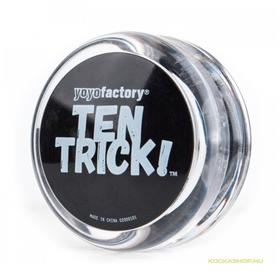 YoYoFactory Ten Trick yo-yo, áttetsző/fekete