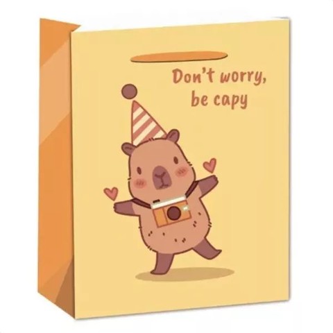 Papírtasak Capybara dont worry 26*32