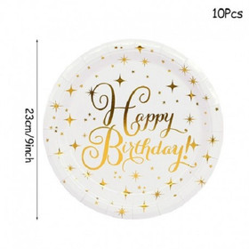 Happy Birthday 6 db-os papír tányér 23 cm