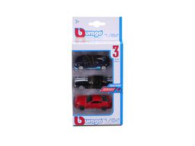 Bburago 1/64 autók, 3 db/csomag