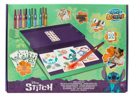 Fújó filctoll nagy szett, 12 tollal, Stitch