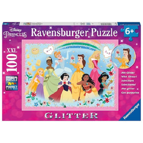 Puzzle 100 db - Disney hercegnők - csillámos puzzle