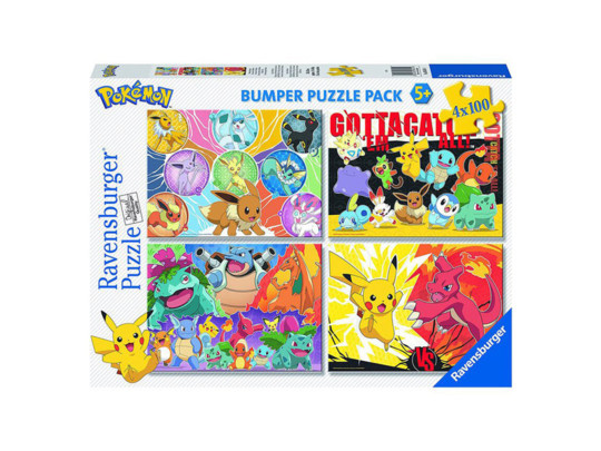 Puzzle 4x100 db - Pokemon