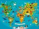 Puzzle 150 db - Állatos világtérkép
