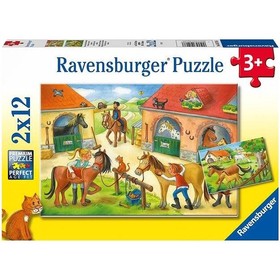 Puzzle 2x12 db - Nyaralás a lófarmon
