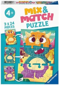 Puzzle 3x24 db - Kedves dínók
