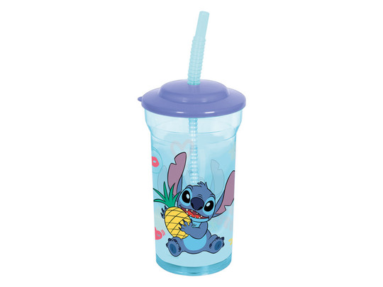 Mûanyag fedeles pohár Stitch