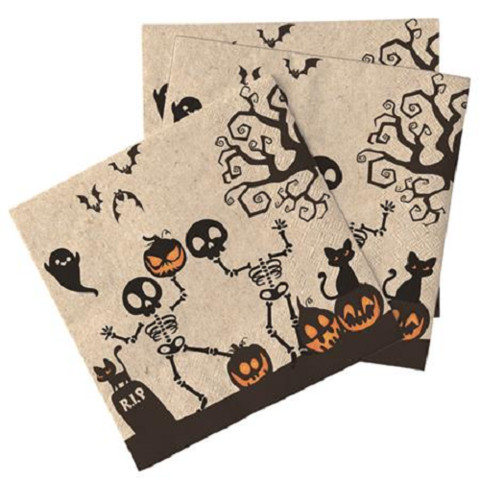 Halloween mintás natúr szalvéta 16 db/cs 33 x 33 cm