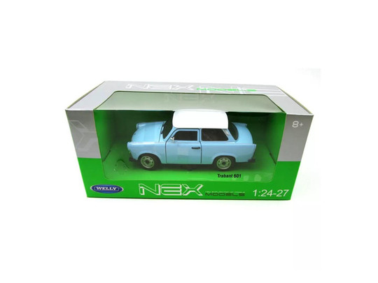 Fémautó Trabant 1:24/601 világoskék szabad kerék