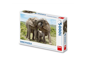 Puzzle 1000 db - Elefánt család