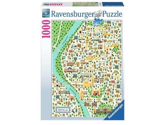 Puzzle 1000 db - Sevilla térképe