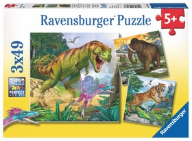 Puzzle 3x49 db - Dinoszauruszok 09358