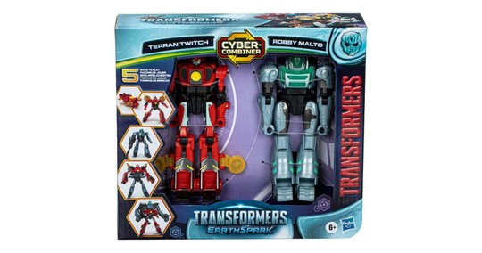 Transformers Earthspark Cyber-combiner Terran Fricska és Robby Malto