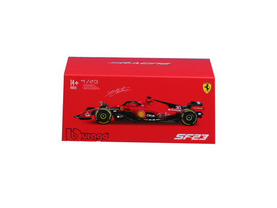 Bburago 1/43 F1 versenyautó - Ferrari SF-23 (With helmet) (#16 Leclerc)