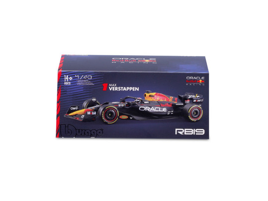 Bburago 1/43 F1 versenyautó - Red Bull RB19 (With helmet) (#1(Max Verstappen)