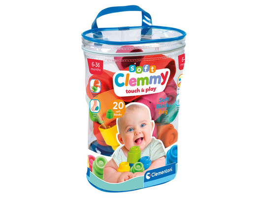 Clemmy 20 db puha építõkocka tárolózsákban