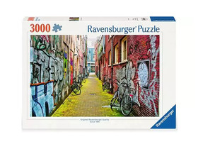 Puzzle 3000 db - Utca mûvészet Amszterdam