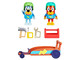 Bluey Gokart Készlet 2 Figurával