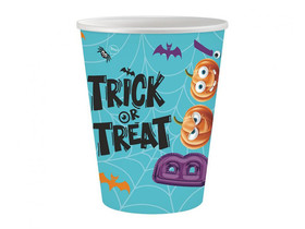 Trick or Treat papír pohár 250 ml, 6 db/cs