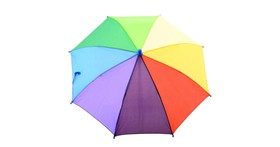 Szivárvány színű esernyő