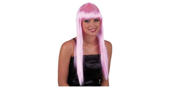 Hosszú haj paróka - rózsaszín, univerzális méret