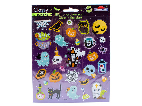 Halloween Classy matrica 15x17cm, többféle