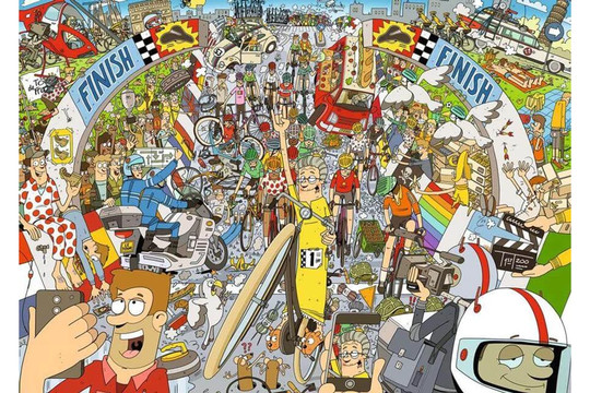 Puzzle 1000 db - Visszapillantó kerékpározás