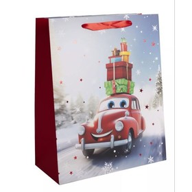 Papírtasak piros autó 26*32 cm