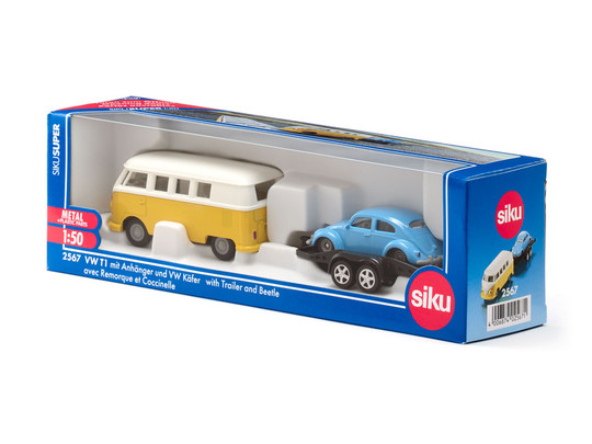 VW T1 utánfutóval