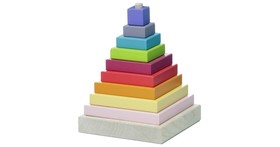 Fa építőjáték -piramis, 9 db 13357