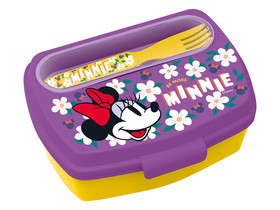 Mûanyag Minnie szendvicstartó, kanál+villa