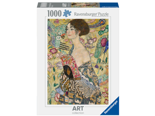 Puzzle 1000 db - Klimt: Nõ legyezõvel
