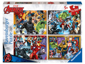 Puzzle 4x100 db - Avangers