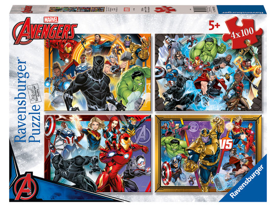 Puzzle 4x100 db - Avangers